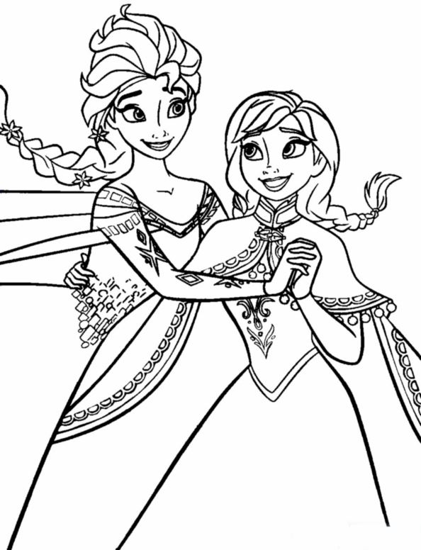 Plansa de colorat cu Frozen 2 12